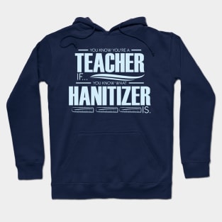 You're A Teacher If You Know What Hanitizer Is Hoodie